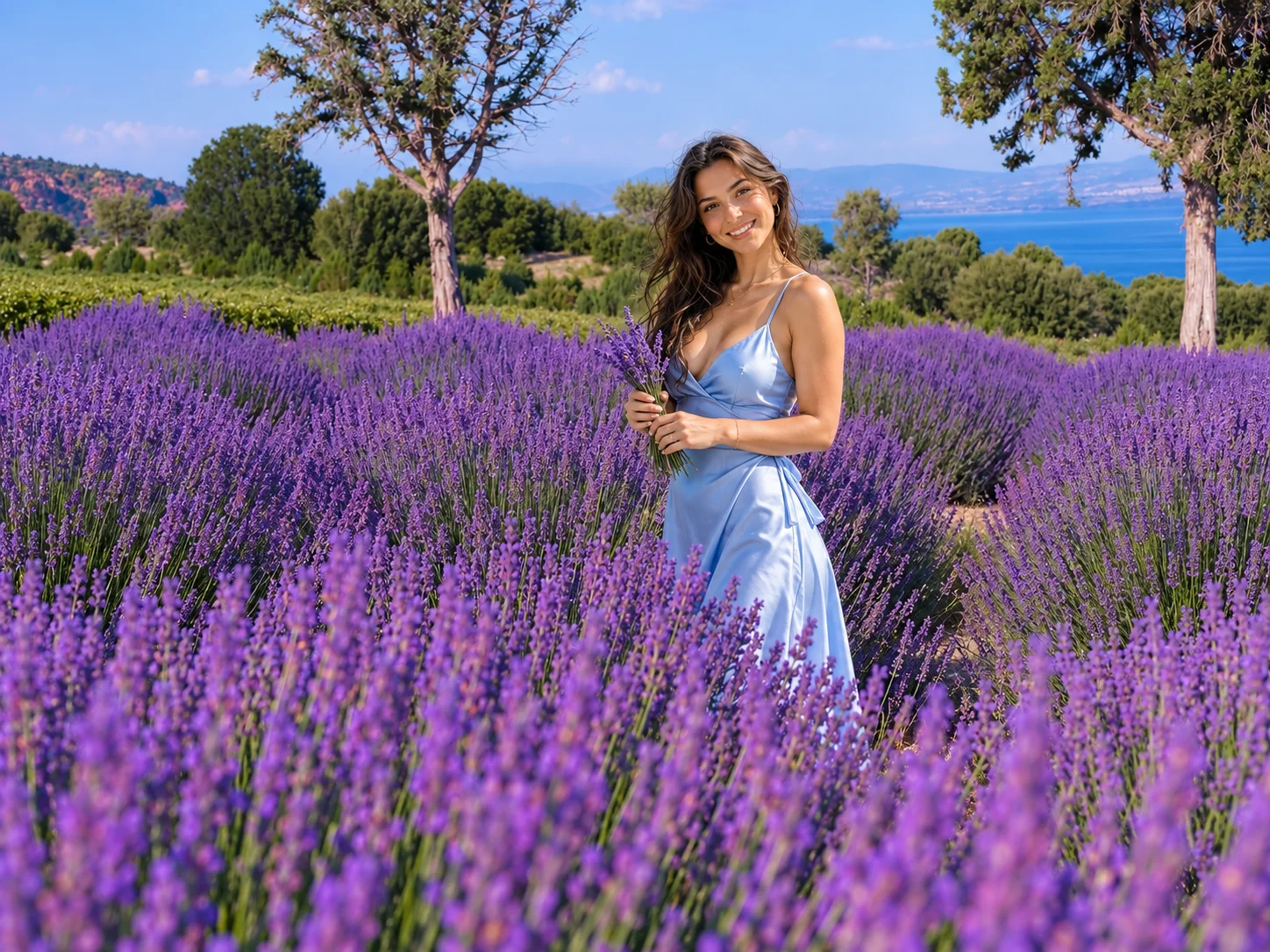 Burdur ilinde mor lavanta tarlası