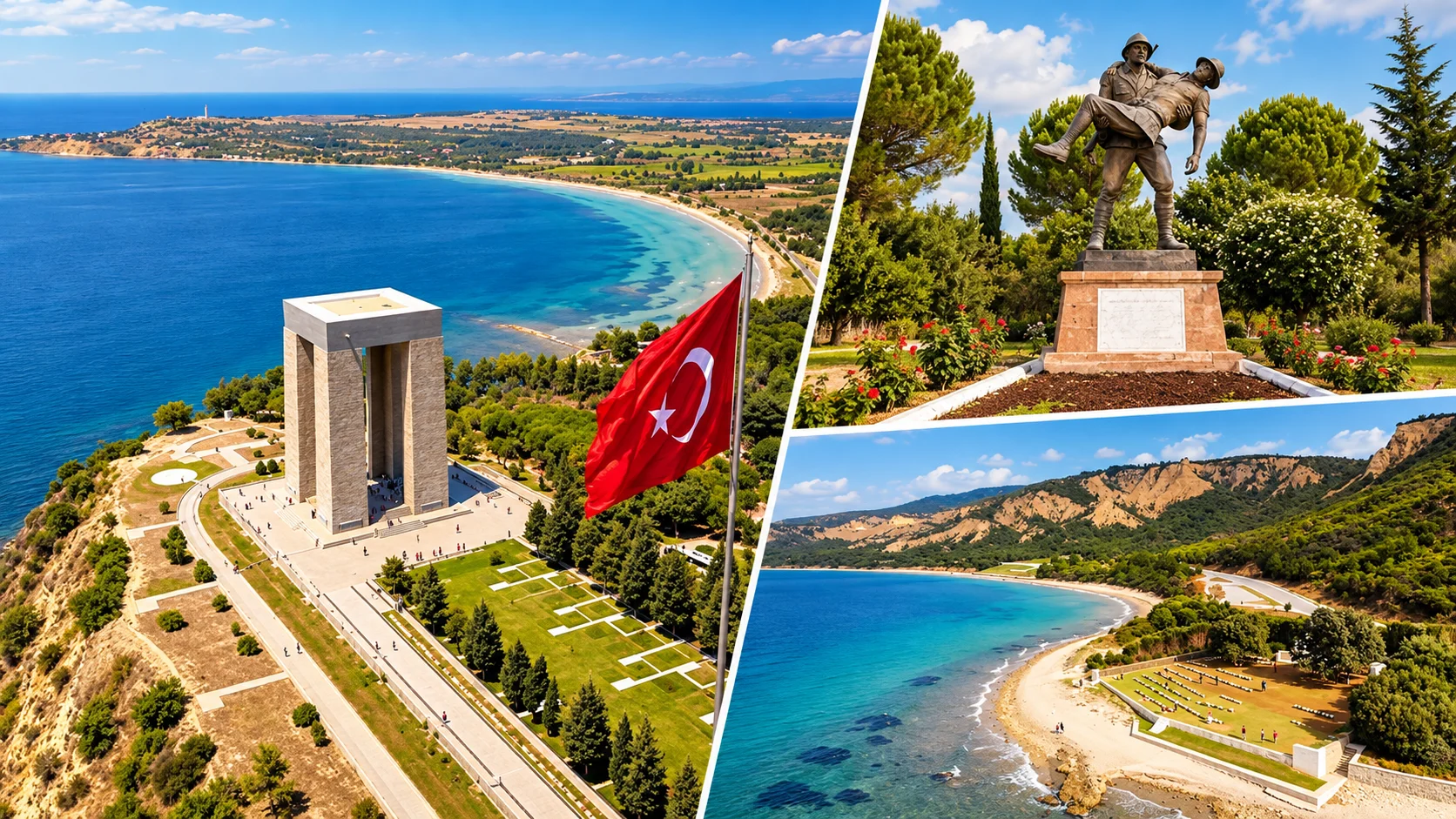 Anzac Cove shoreline within the Gallipoli Historic Area near Eceabat